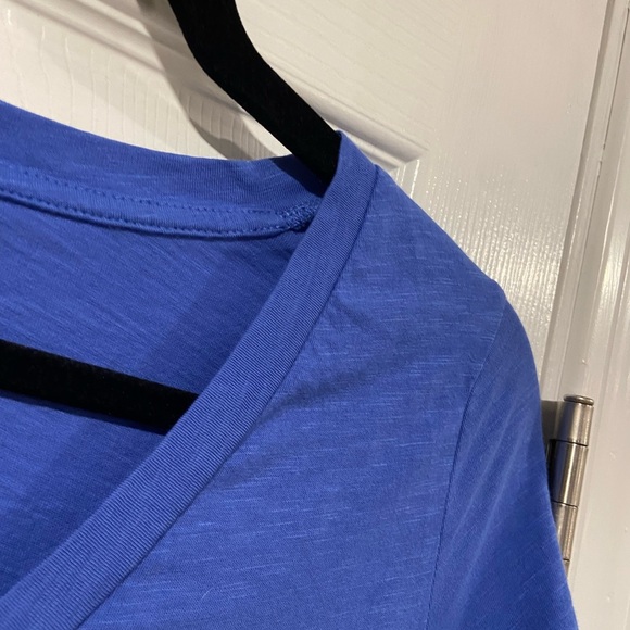 NWOT J. Crew Size XS Blue Slub Tee Shirt V Neck Short Sleeve Lightweight - Picture 6 of 12